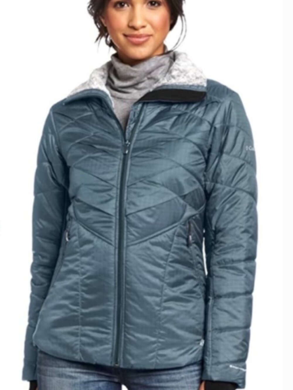 Columbia‎ Kaleidaslope II Interchange Omni Heat Winter Coat Metal Blue Women's S